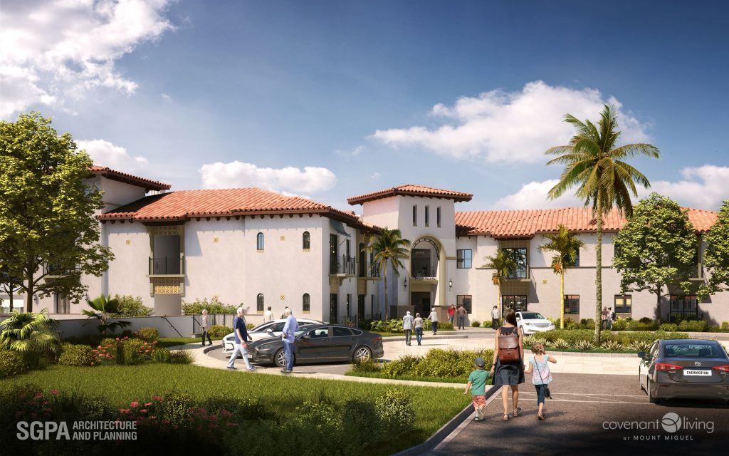 Mount Miguel parking area and building 3D rendering