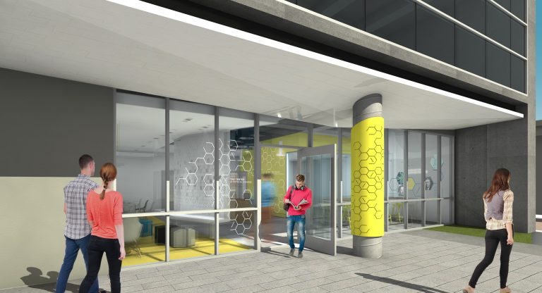 UCSD front door 3D rendering